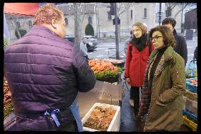 Exclusive - Rachida Dati At Avenue General Leclerc Visit - Paris