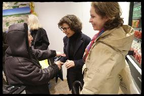 Exclusive - Rachida Dati At Monge Market Visit - Paris