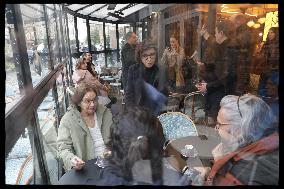 Exclusive - Rachida Dati At Monge Market Visit - Paris