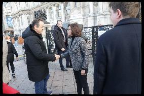 Exclusive - Rachida Dati At Hotel De Ville Parvis - Paris