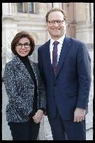 Exclusive - Rachida Dati At Hotel De Ville Parvis - Paris