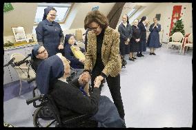 Exclusive - Rachida Dati Meets With Nuns - Paris