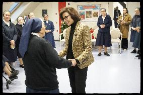 Exclusive - Rachida Dati Meets With Nuns - Paris