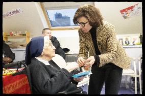 Exclusive - Rachida Dati Meets With Nuns - Paris