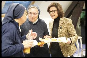 Exclusive - Rachida Dati Meets With Nuns - Paris