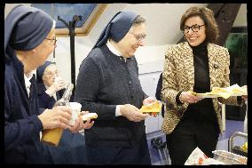 Exclusive - Rachida Dati Meets With Nuns - Paris