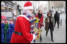 Exclusive - Rachida Dati At Avenue General Leclerc Visit - Paris