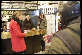 Exclusive - Rachida Dati At Avenue General Leclerc Visit - Paris