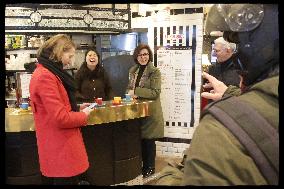 Exclusive - Rachida Dati At Avenue General Leclerc Visit - Paris