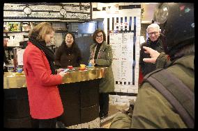 Exclusive - Rachida Dati At Avenue General Leclerc Visit - Paris