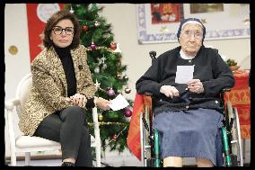 Exclusive - Rachida Dati Meets With Nuns - Paris