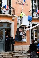 Brigitte Bardot Portraits Installed - Saint Tropez