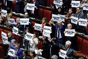 Protest In The Chamber Of Deputies During The Final Vote On The Budget Law - Rome