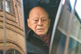 Jordi Pujol Attends Funeral of Carles Vilarrubi - Barcelona