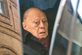 Jordi Pujol Attends Funeral of Carles Vilarrubi - Barcelona