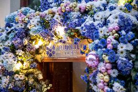 Holiday decorations in the Old Town of Tallinn
