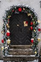 Holiday decorations in the Old Town of Tallinn