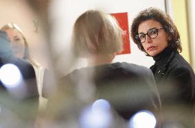 Exclu - Rachida Dati Visits the Emmaus Berthier Center - Paris