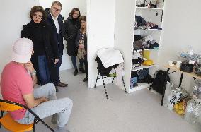 Exclu - Rachida Dati Visits the Emmaus Berthier Center - Paris