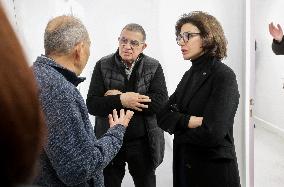 Exclu - Rachida Dati Visits the Emmaus Berthier Center - Paris