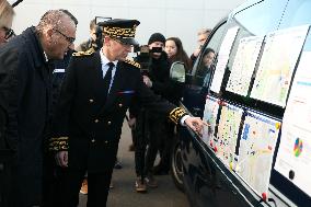French Interior Minister At the Presentation of A Security Procedure Before New Year's Eve - Domont