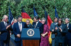 Reagan Signs Proclamation 5719 Honoring German-American Day 1987