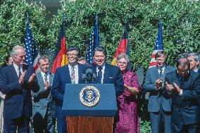 Reagan Signs Proclamation 5719 Honoring German-American Day 1987