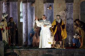 Pope Leo XIV Prays Before the Nativity Scene - Vatican