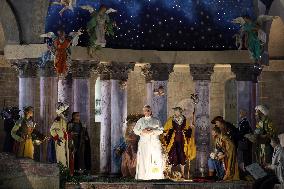 Pope Leo XIV Prays Before the Nativity Scene - Vatican