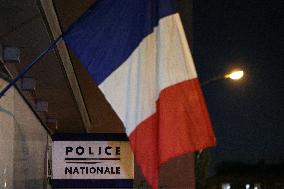 French Interior Minister Visits Police Before New Year's Eve - Suburb of Paris