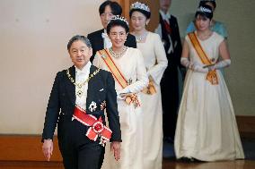 New Year ceremony attended by Japan's imperial family
