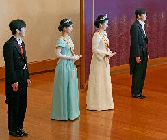 New Year ceremony attended by Japan's imperial family