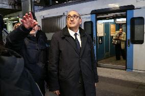 French Interior Minister Visits Law Enforcement Ahead Of New Year's Eve - France