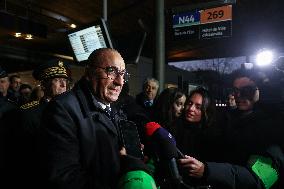 French Interior Minister Visits Law Enforcement Ahead Of New Year's Eve - France