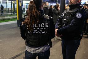 French Interior Minister Visits Law Enforcement Ahead Of New Year's Eve - France