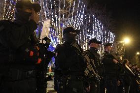 French Interior Minister Visits Law Enforcement Ahead Of New Year's Eve - France