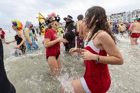 Bain des Givres At New Years Day Swim - Dunkirk