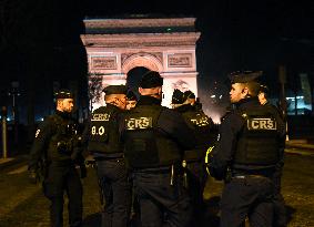 Security Measures At Arc de Triomphe New Year Show - Paris