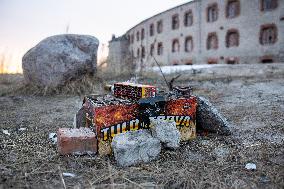 Garbage after the New Year's Eve celebrations