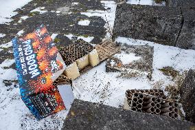 Garbage after the New Year's Eve celebrations