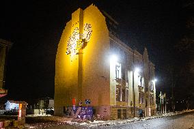 A Z-symbol on Estonian Defence League's headquarters