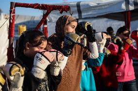 Boxing Training Session at A Displacement Camp - Khan Younis