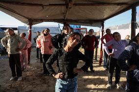 Boxing Training Session at A Displacement Camp - Khan Younis