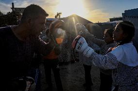 Boxing Training Session at A Displacement Camp - Khan Younis