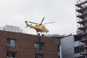 Victims of The Crans-Montana Fire Arrive by Helicopter - Milan