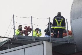 Victims of The Crans-Montana Fire Arrive by Helicopter - Milan