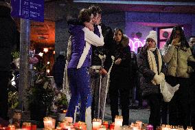 Tribute to victims at Le Constellation bar - Crans Montana