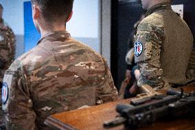 Sentinelle mission in front of the Eiffel Tower in Paris