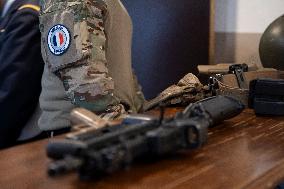 Sentinelle mission in front of the Eiffel Tower in Paris
