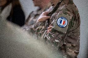 Sentinelle mission in front of the Eiffel Tower in Paris